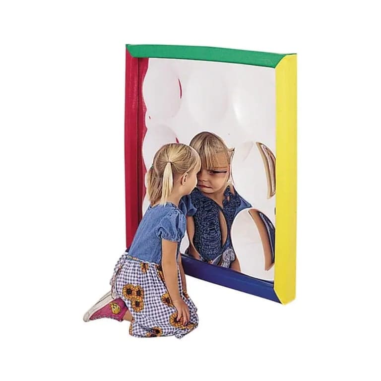 Children's Factory Convex Leren Wandspiegel