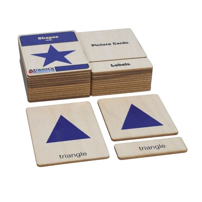 Alison's Montessori Houten Nomenclatuurkaarten Geometrische Vormen