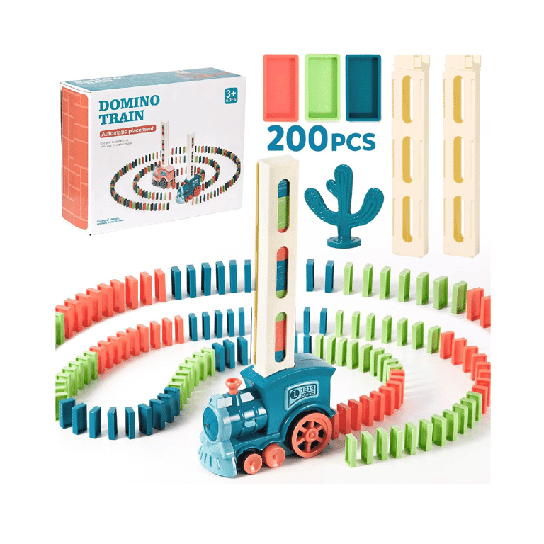BAIWER Domino Spel met Trein 200 Stukken Klassiek