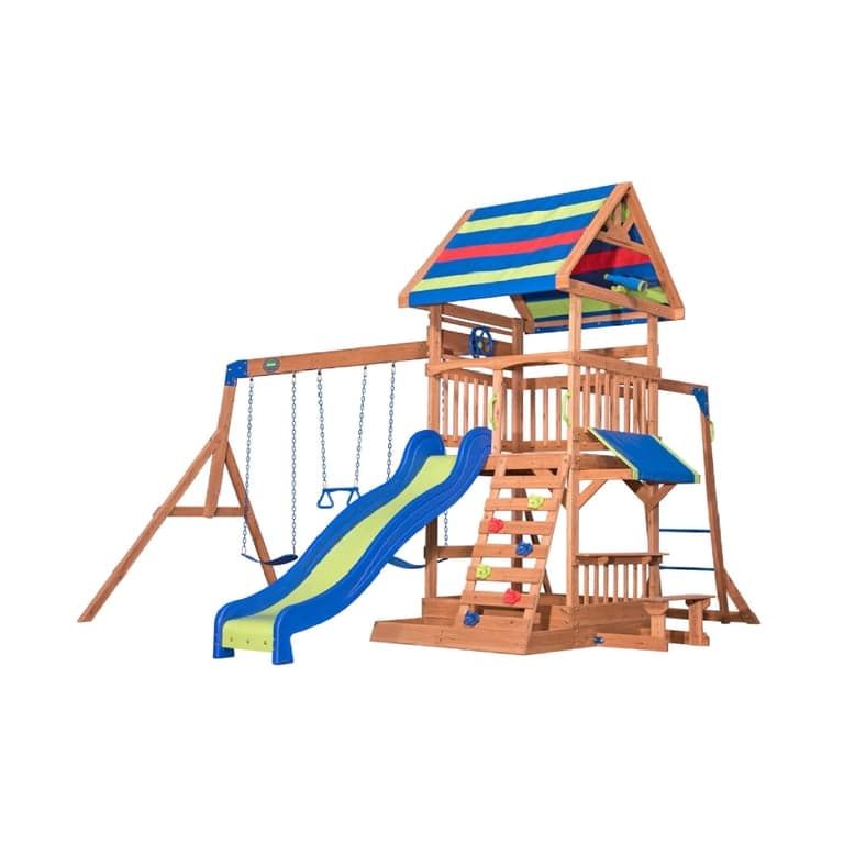 Backyard Discovery Beach Front Geheel van Cederhout Houten Schommelset Veelkleurig