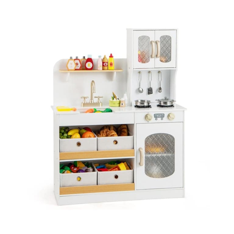 Costway Keukenspeelset met 4 Stoffen Laden