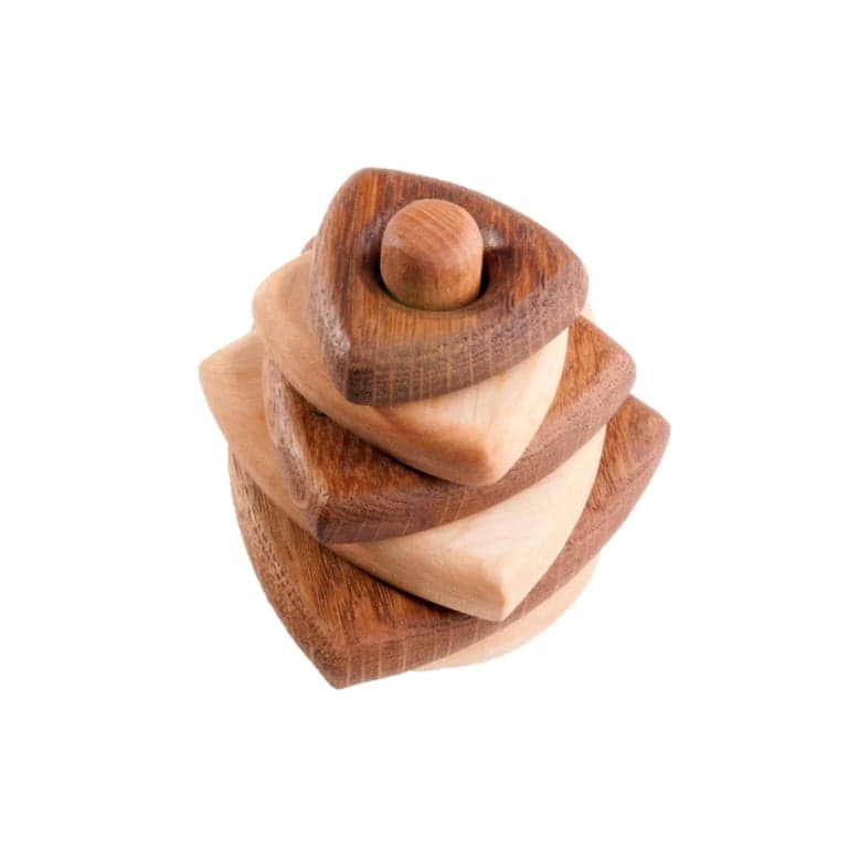 PoppyBabyCo Houten Stapelspeelgoed Driehoek