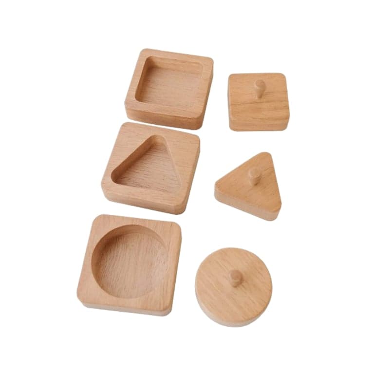 Montessori & Me Knop Geometrische Vormen Houten Puzzel