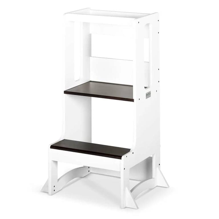 My Happy Helpers FISSO 2.0 Slimline Leertoren met Magnetisch Bord Wit en Walnoot