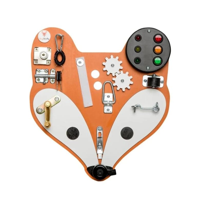 Foxy Family Activiteitenbord Houten Vossenhoofd Rood