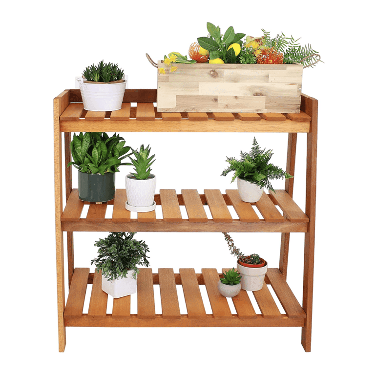 Sunnydaze Buitentuinplank Meranti 3-Tiered