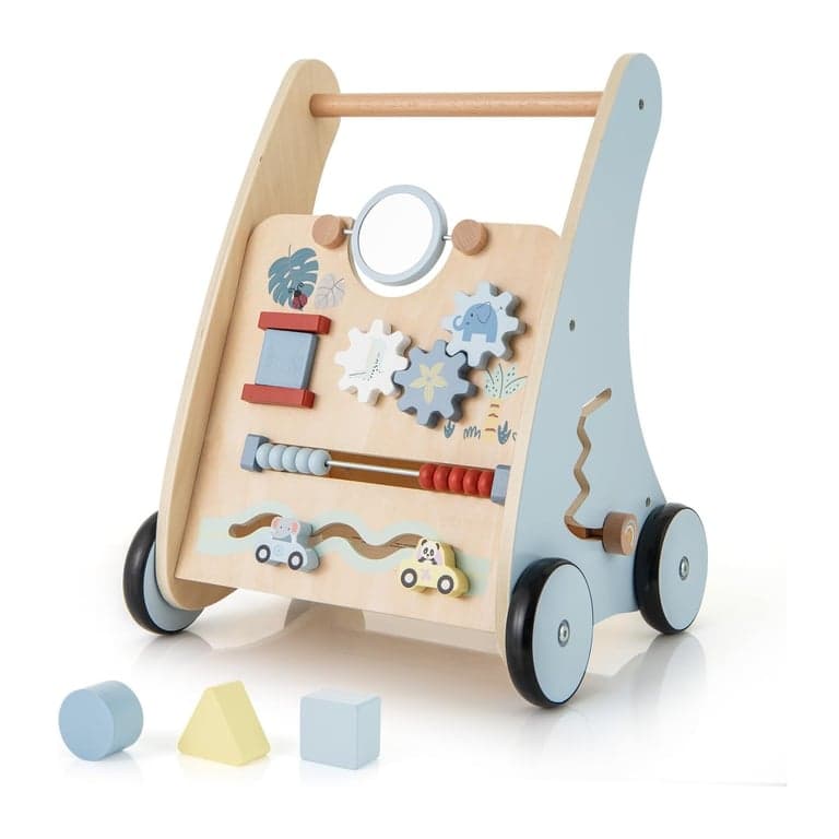 BABY JOY Houten Baby Duw-Wandelwagen
