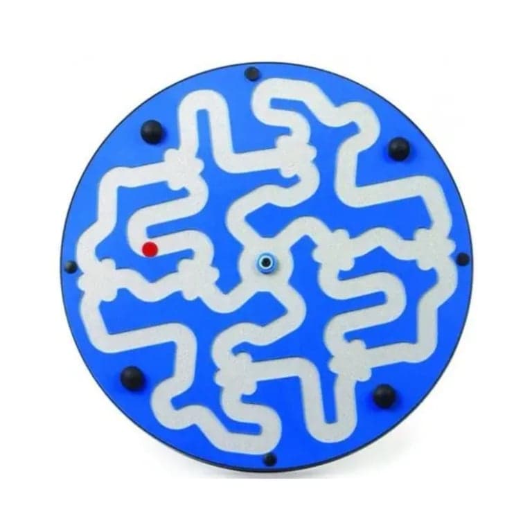Playscapes Amazer Duizelig Schijf Wandspeelgoed Blauw op Speckletone