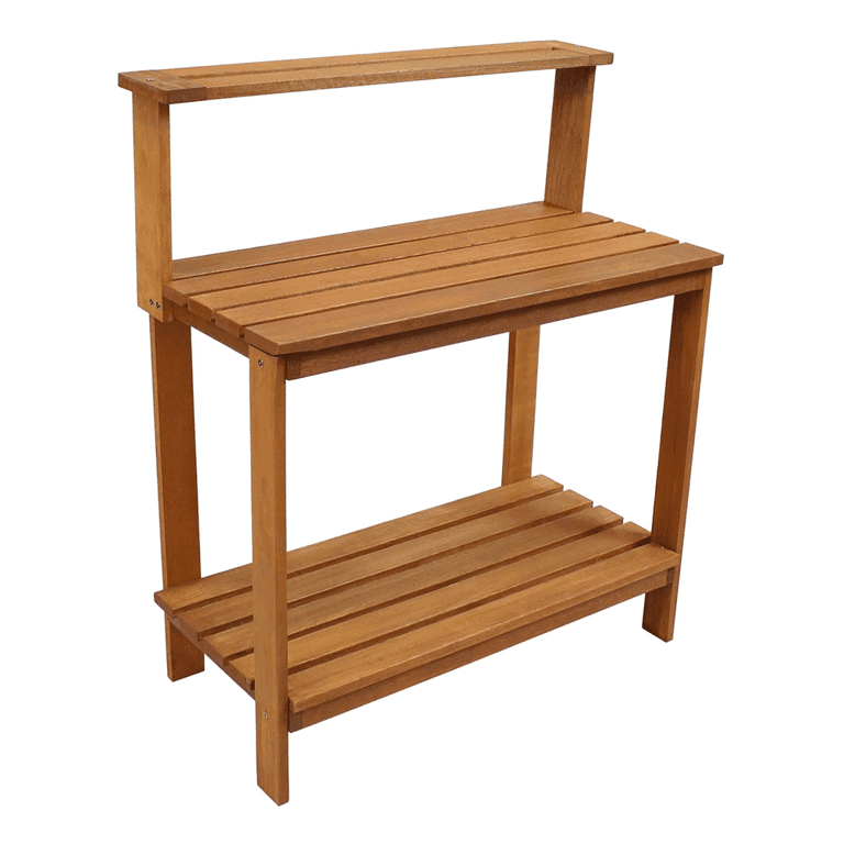 Sunnydaze106,68 cm Meranti Pottenbank Voor Buiten met Opbergplank