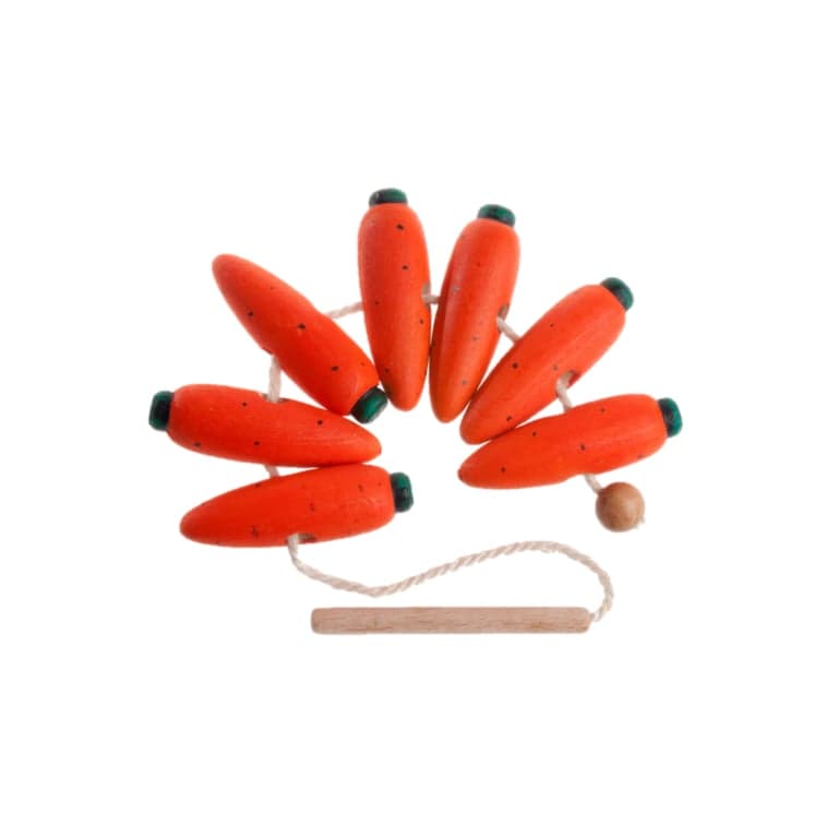 PoppyBabyCo Houten Wortels Veter Speelgoed