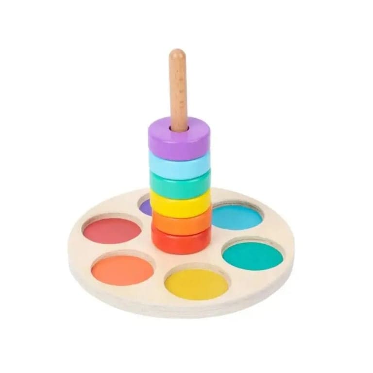 Seaside-Montessori Houten Regenboog Stapel Speelgoed
