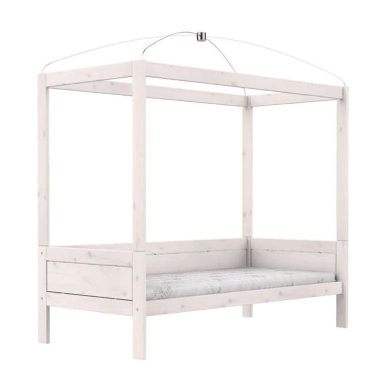 LIFETIME Kidsroom Vierposter Hemelbed Whitewash Deluxe 90x200 cm