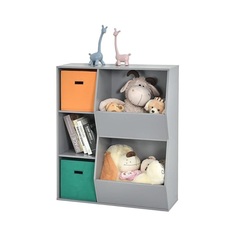 HONEY JOY 5 Cubbies Speelgoed Opberg-Organiser Grijs