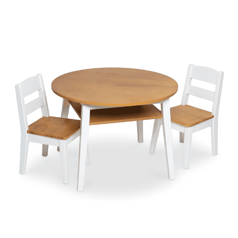 Melissa & Doug Houten Ronde Tafel & 2 Stoelen