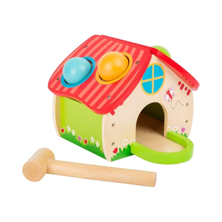 Small Foot Houten Hamerhuis met Hamer en Ballen Speelset