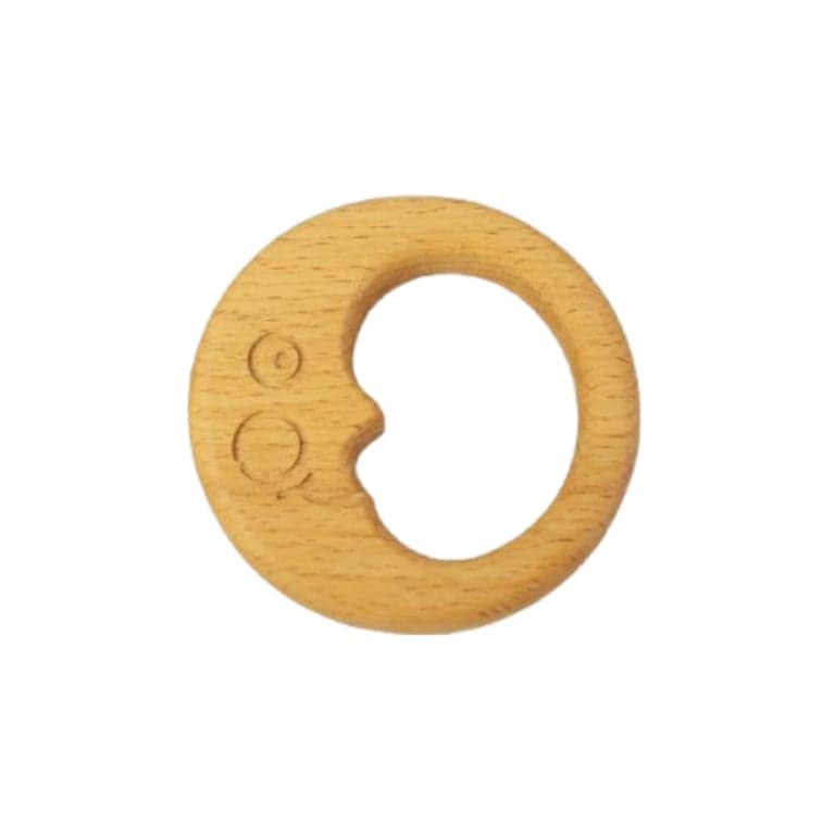 PoppyBabyCo Organische Wooden Teether Maan