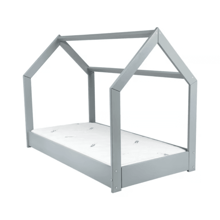 Merly Huis Vloerbed Met Matras Grijs Eenpersoons 160 x 80 cm