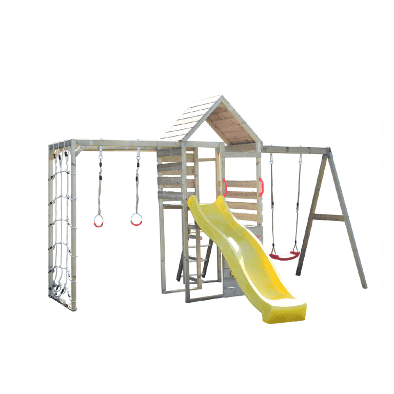Wendi Toys Klimtoren Schommelset Met Gymbevestiging en Enkele Schommel Geel