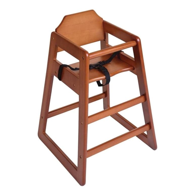 Bolero Houten Hoge Kinderstoel Donker Hout Afwerking