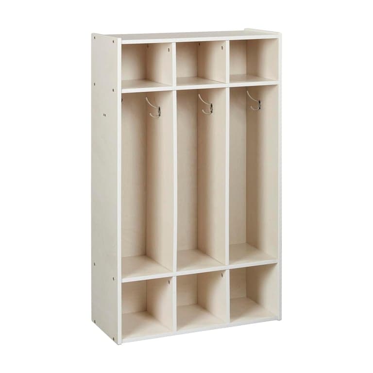 ECR4Kids Garderobe Streamline 3-Delig Wit-Gewassen