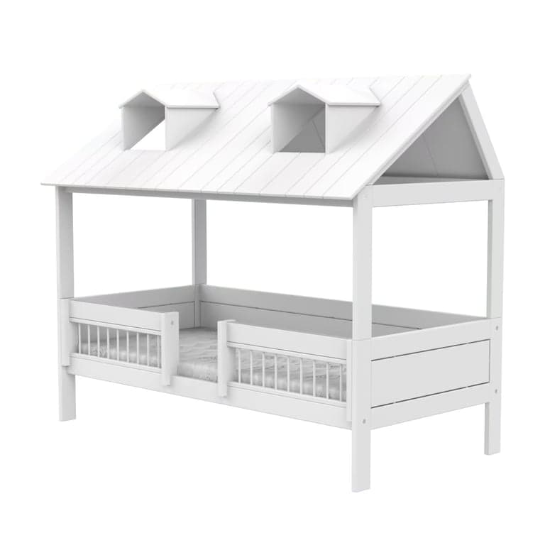 LIFETIME Kidsroom Strandhuisje Bed 90 x 200 cm Wit Deluxe