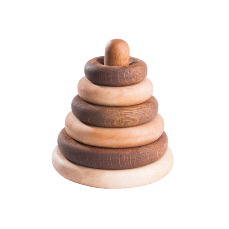 PoppyBabyCo Houten Stapelringen Klein