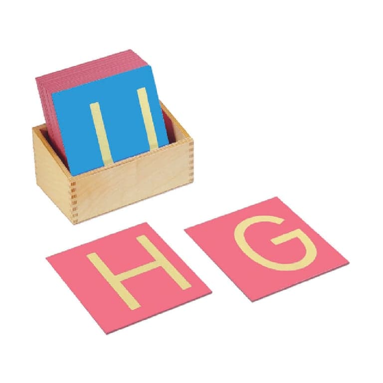Bruins Montessori Hoofdsteden Print van Schuurpapier met Doos