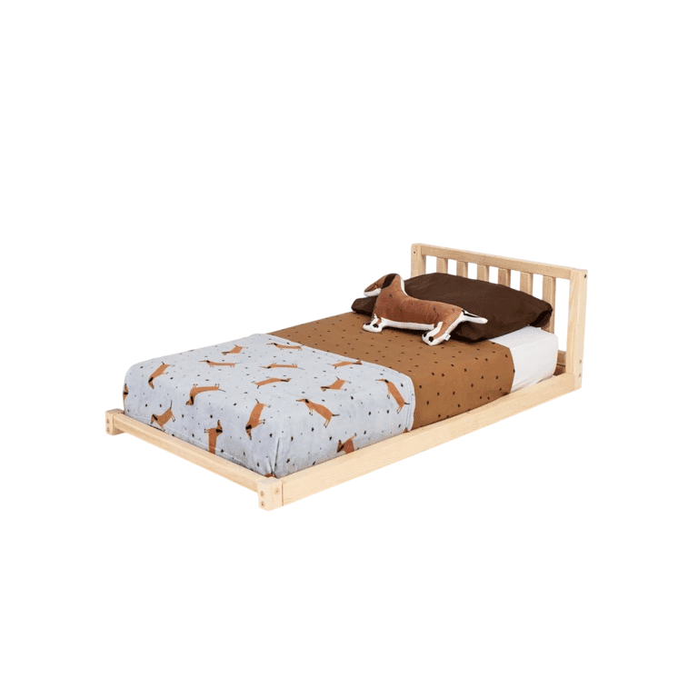 Sweet Home From Wood Eenpersoons Vloerbed met Hoofdeinde Dennenhout
