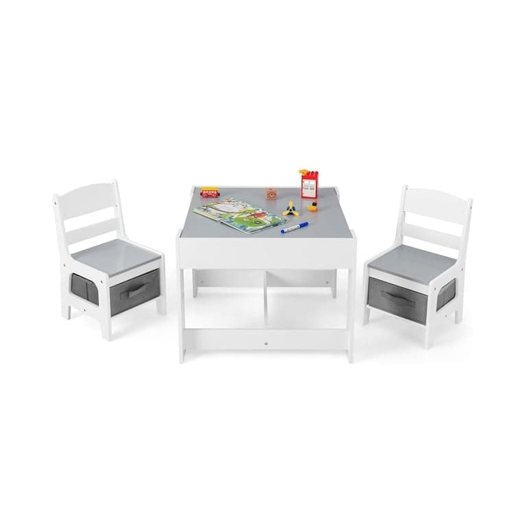 Honey Joy 3-in-1 Kindertafel Stoelset Grijs
