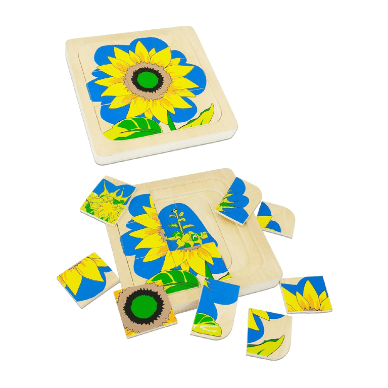 Xylolin Lagen Puzzel Levenscyclus van de Zonnebloem