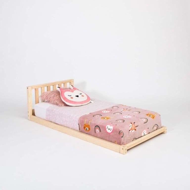Sweet Home From Wood Tweepersoons Houten Vloerbed Met Hoofdeind Dennenhout