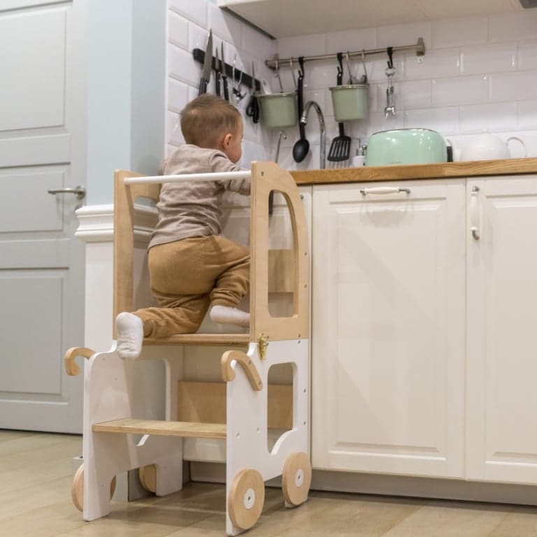 Family SCL Trolley Leertoren Wit/Natuurlijk