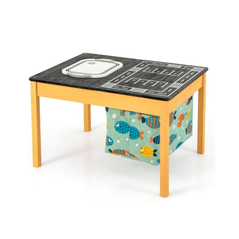 Costway Zand-Water-Activiteitentafel met Opvouwbare Opbergbak