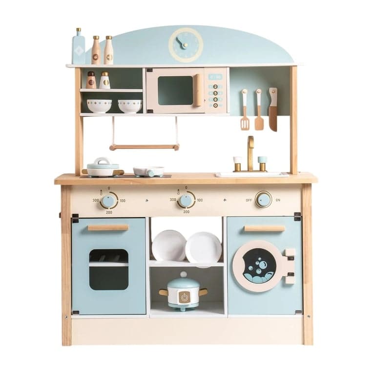 Robud Houten Speelkeuken met Realistische Accessoires Blauw