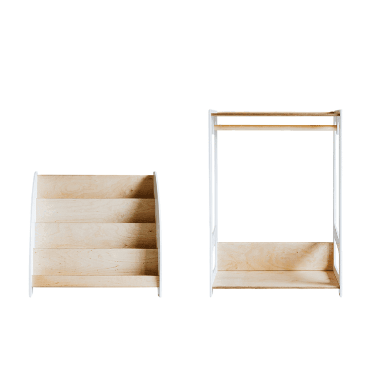 Weco Kapstok & Boekenplank Set Wit