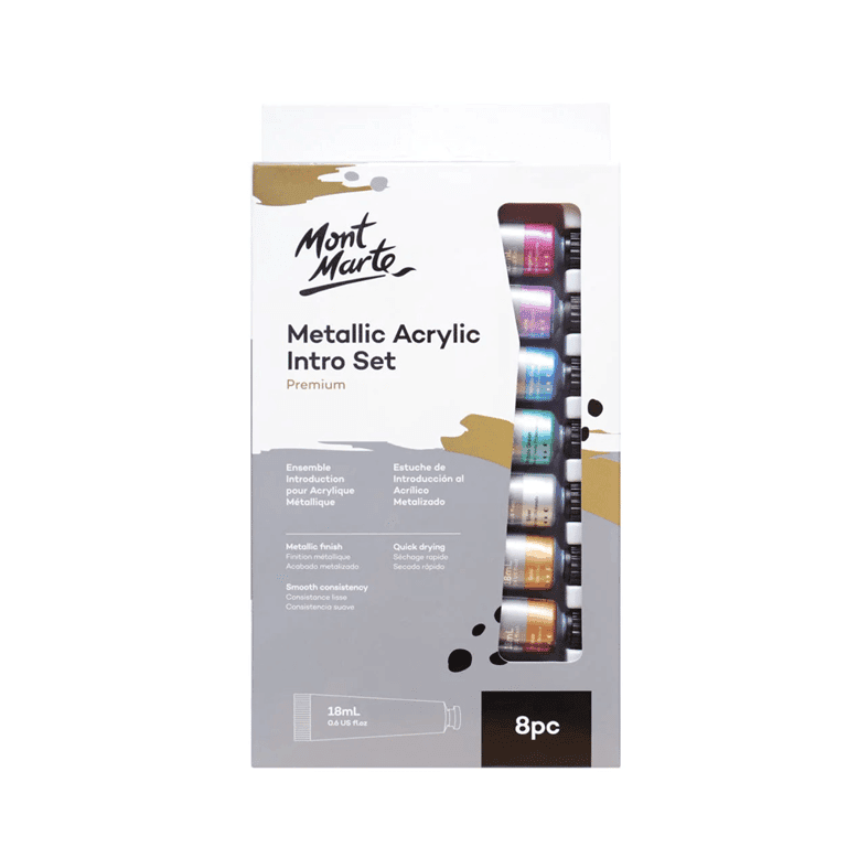 Mont Marte Metallic Acrylverf Intro-Set 8st x 18ml