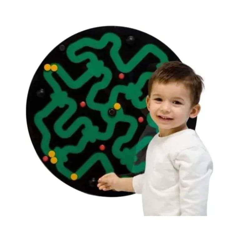 Playscapes Amazer Duizelig Schijf Wandspeelgoed Zwart op Groen