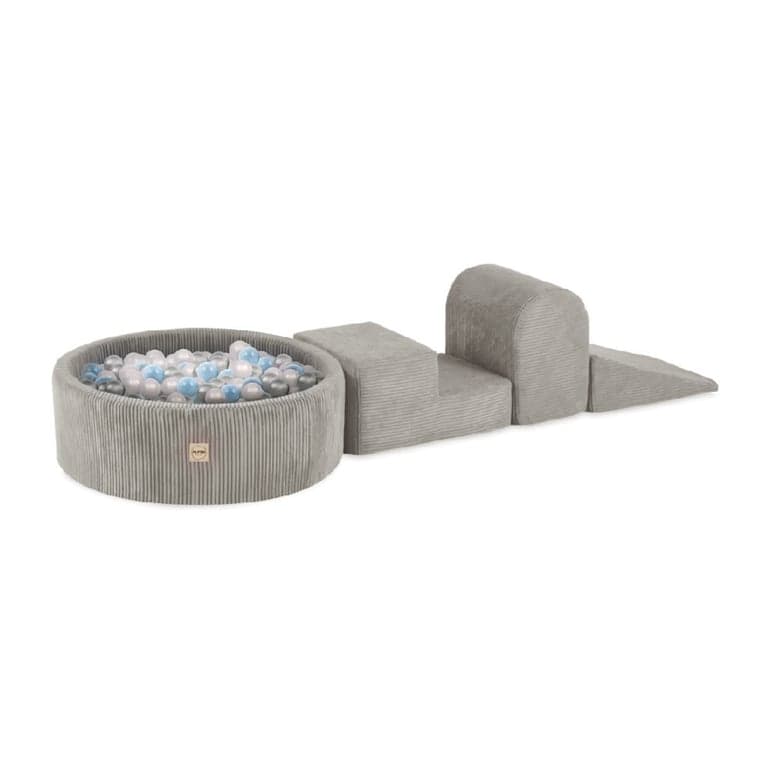 Plush Nest 3-delige Corduroy Zachte Speelset Met Droog Zwembad Beige