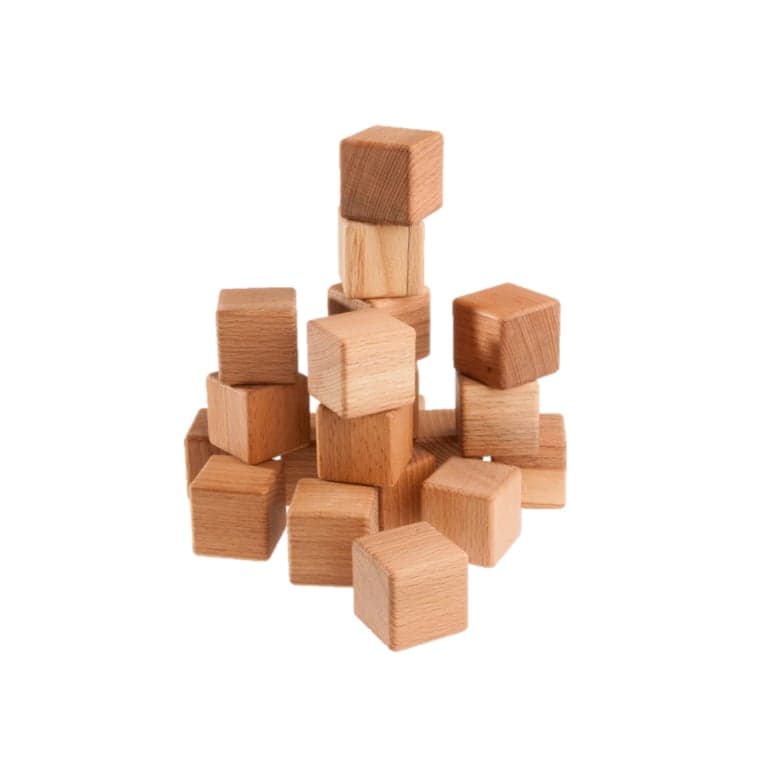 PoppyBabyCo Klassieke Houten Blokken 20 Stuks
