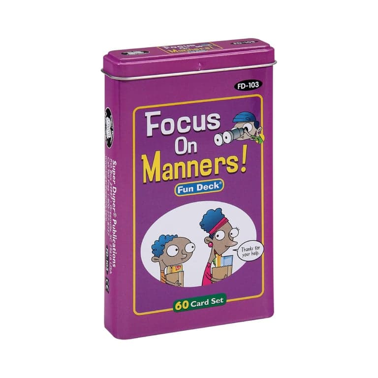 Super Duper Publications Focus on Manners Fun Deck Flash Cards (Engelstalig)