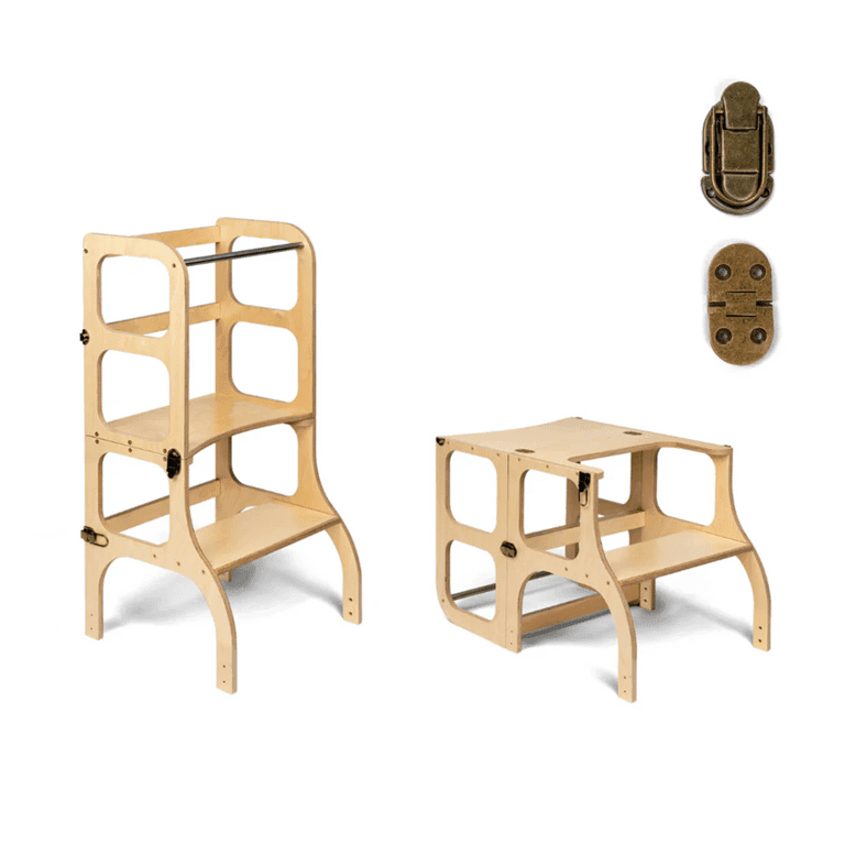 Ette Tete Leertoren Tafel Staan en Zitten Hout Met Brass Sluiting