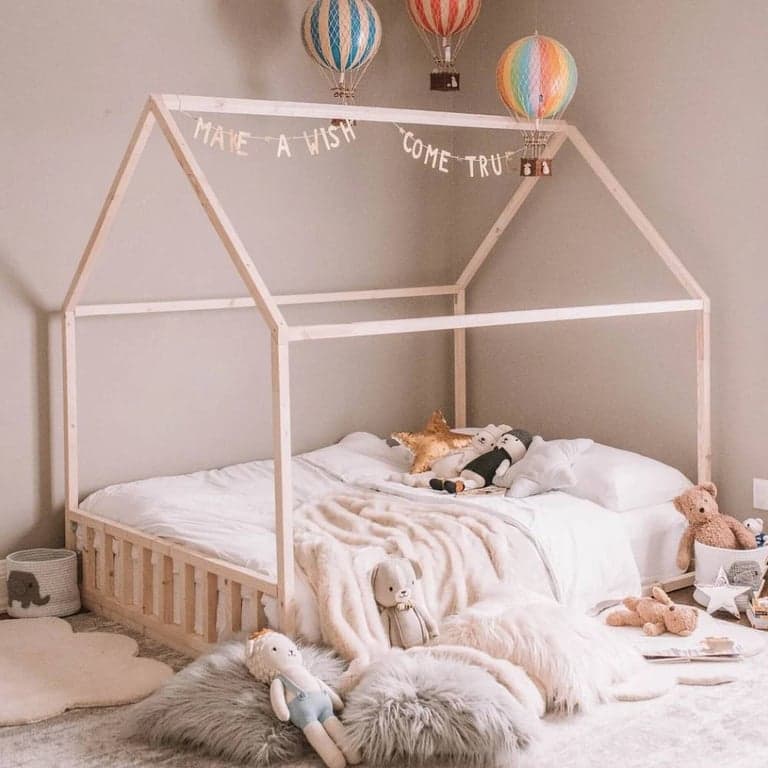 Bash & Timber Vloerbed-Huis Frame Zonder Latten Volle Maat