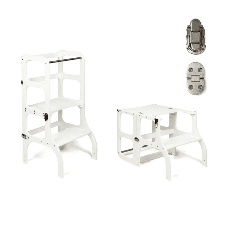 Ette Tete Leertoren Tafel Staan en Zitten Wit Met Silver Sluiting