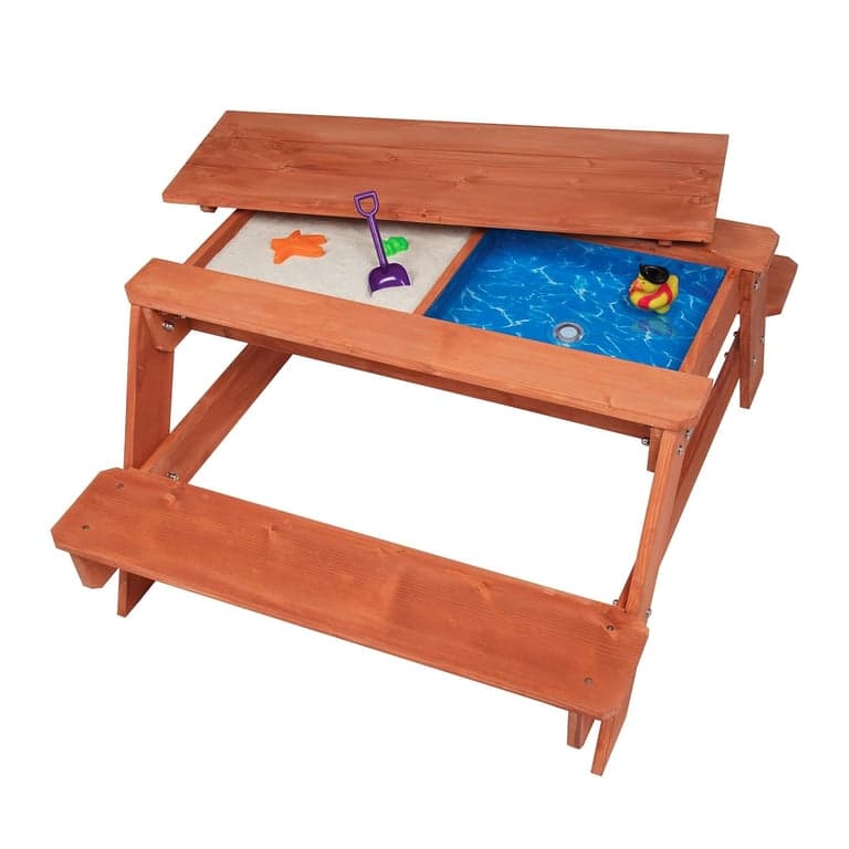 Svan 3-in-1 Zand- en Watertafel met Afneembaar Blad en Dubbele Afvoer