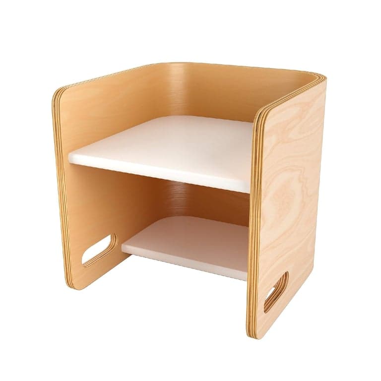 ECR4Kids Bentwood Multifunctionele Kubusstoel Wit