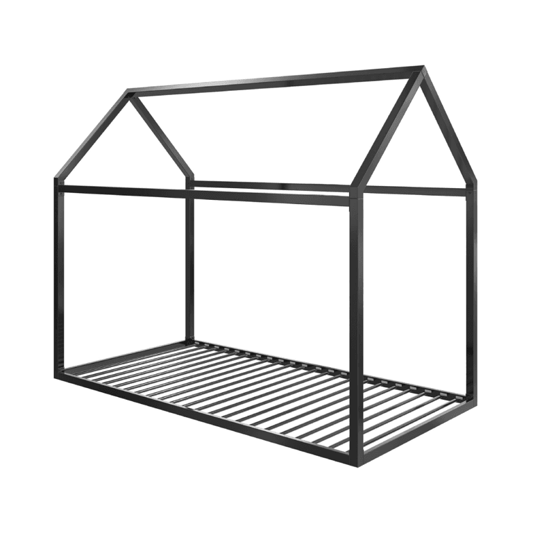 Little Seeds Skyler Kinderhuis Vloerbed Twin Zwart