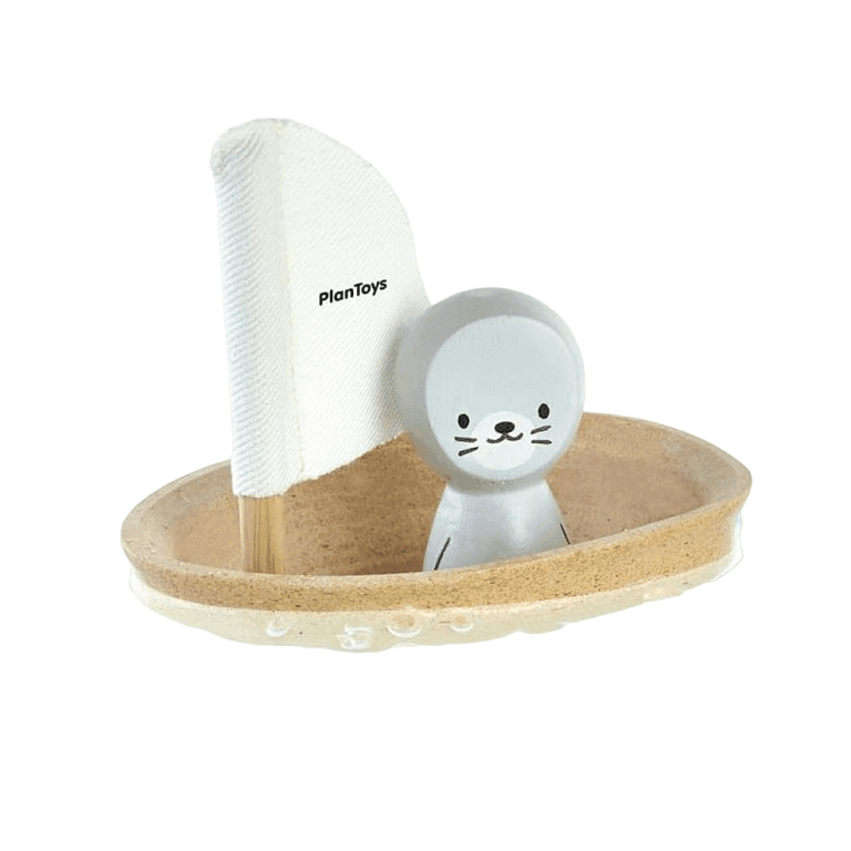 Plan Toys Zeilboot Met Een Zeehond