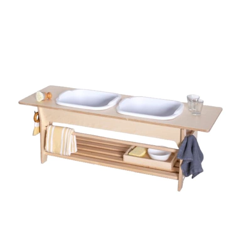 Sprout Kids Sensorisch Afwasstation 2 Kuipjes - Center/121,9 cm Hoogte 55,9 cm
