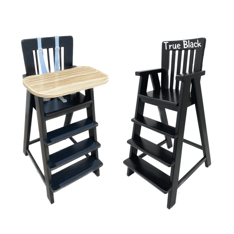 TKP Designs LLC Hoge Kinderstoel True Black Counter Deluxe met Dienblad