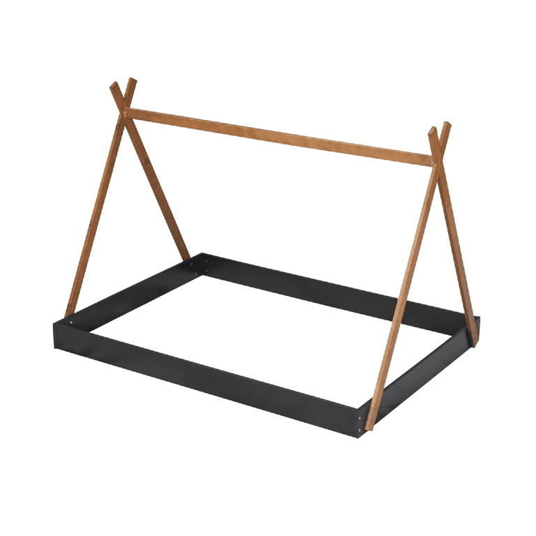Bellemave Tweepersoons Vloerbed Teepee Zwart en Bruin